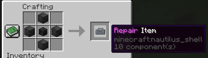 Repair Item crafting recept